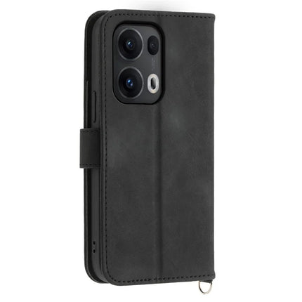 For Oppo Reno13 Pro 5G Case Flower Pattern PU Leather Wallet Phone Cover with Strap