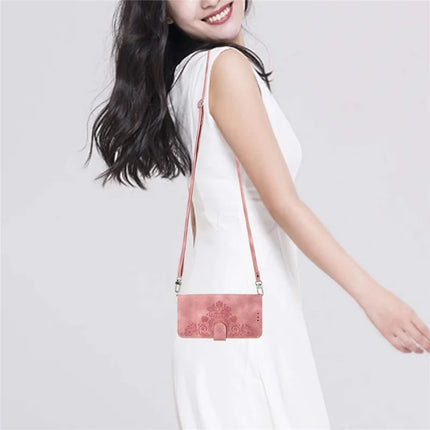 For Oppo Reno13 F 5G Case Flower Pattern PU Leather Wallet Phone Cover with Strap
