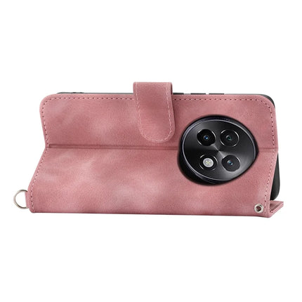 For Realme 13+ 5G Case Flower Pattern PU Leather Wallet Phone Cover with Strap