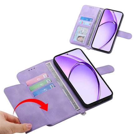 For Realme 13+ 5G Case Flower Pattern PU Leather Wallet Phone Cover with Strap