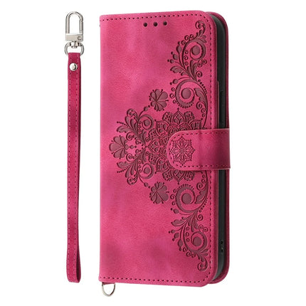 For Realme C75  /  V60 Pro Case Flower Pattern PU Leather Wallet Phone Cover with Strap