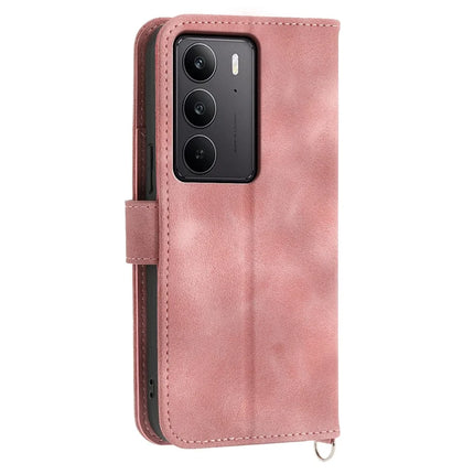 For Realme C75  /  V60 Pro Case Flower Pattern PU Leather Wallet Phone Cover with Strap
