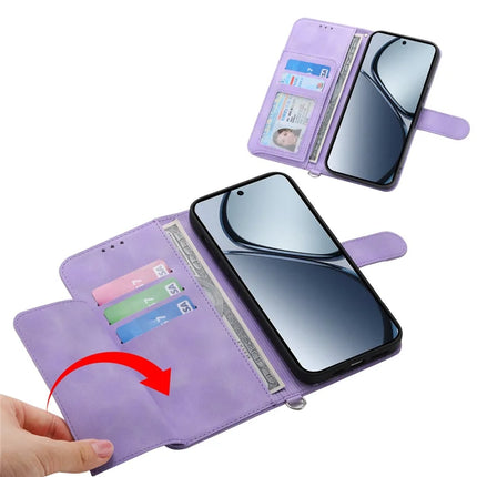 For Realme C75  /  V60 Pro Case Flower Pattern PU Leather Wallet Phone Cover with Strap