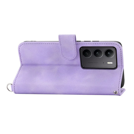 For Realme C75  /  V60 Pro Case Flower Pattern PU Leather Wallet Phone Cover with Strap