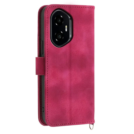 For Honor 300 Case Flower Pattern PU Leather Wallet Phone Cover with Strap