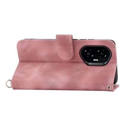 For Honor 300 Case Flower Pattern PU Leather Wallet Phone Cover with Strap