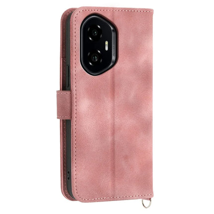 For Honor 300 Case Flower Pattern PU Leather Wallet Phone Cover with Strap