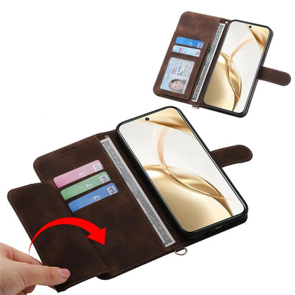 For Honor 300 Case Flower Pattern PU Leather Wallet Phone Cover with Strap