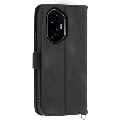 For Honor 300 Case Flower Pattern PU Leather Wallet Phone Cover with Strap