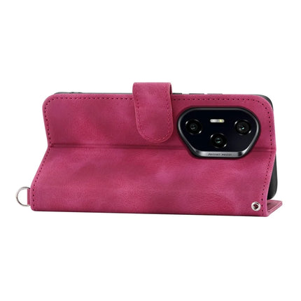 For Honor 300 Pro / 300 Ultra Case Flower Pattern PU Leather Wallet Phone Cover with Strap