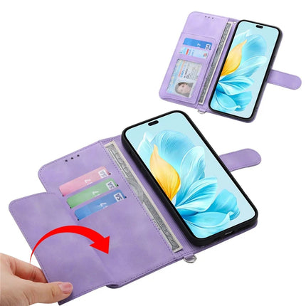 For Honor 300 Pro / 300 Ultra Case Flower Pattern PU Leather Wallet Phone Cover with Strap
