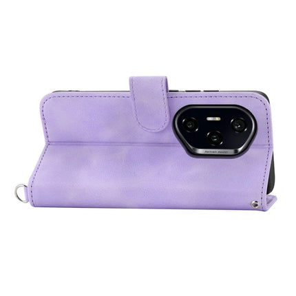 For Honor 300 Pro / 300 Ultra Case Flower Pattern PU Leather Wallet Phone Cover with Strap
