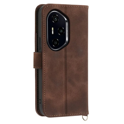 For Honor 300 Pro / 300 Ultra Case Flower Pattern PU Leather Wallet Phone Cover with Strap