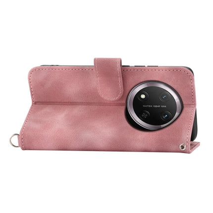 For Honor Magic7 Lite 5G / X9c 5G / X60 Pro 5G Case Flower Pattern PU Leather Wallet Phone Cover with Strap
