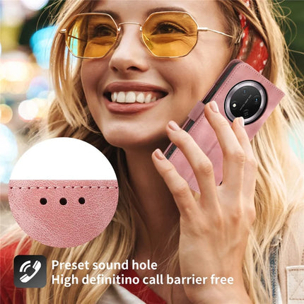 For Honor Magic7 Lite 5G / X9c 5G / X60 Pro 5G Case Flower Pattern PU Leather Wallet Phone Cover with Strap