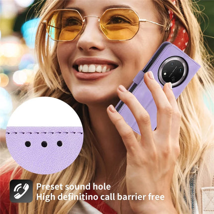 For Honor Magic7 Lite 5G / X9c 5G / X60 Pro 5G Case Flower Pattern PU Leather Wallet Phone Cover with Strap