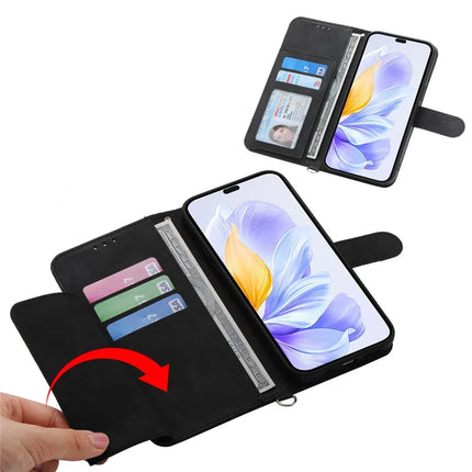 For Honor Magic7 Lite 5G / X9c 5G / X60 Pro 5G Case Flower Pattern PU Leather Wallet Phone Cover with Strap