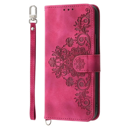 For OnePlus 13R 5G Case Flower Pattern PU Leather Wallet Phone Cover with Strap