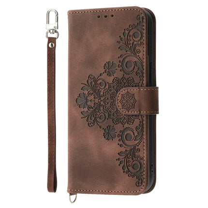 For OnePlus 13R 5G Case Flower Pattern PU Leather Wallet Phone Cover with Strap