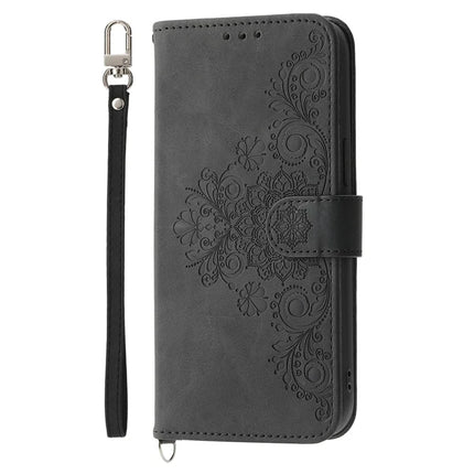 For OnePlus 13R 5G Case Flower Pattern PU Leather Wallet Phone Cover with Strap