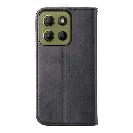 For Motorola Moto G15 4G Case Calf Texture PU Leather Phone Cover with Wallet