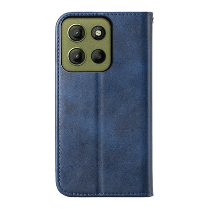 For Motorola Moto G15 4G Case Calf Texture PU Leather Phone Cover with Wallet