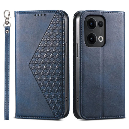 For Oppo Reno13 Pro 5G Case Calf Texture PU Leather Phone Cover with Wallet - Blue