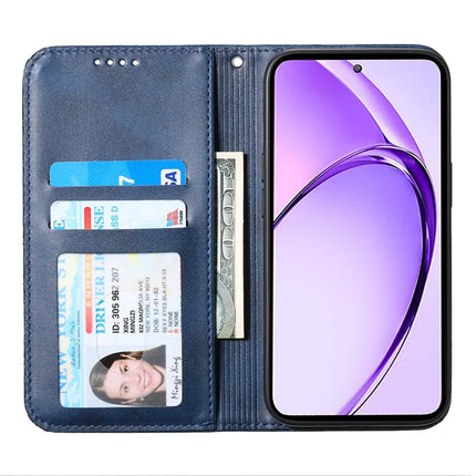 For Oppo Reno13 Pro 5G Case Calf Texture PU Leather Phone Cover with Wallet