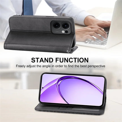 For Oppo Reno13 F 5G Case Calf Texture PU Leather Phone Cover with Wallet