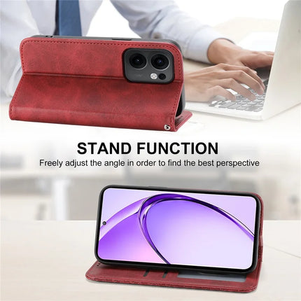 For Oppo Reno13 F 5G Case Calf Texture PU Leather Phone Cover with Wallet