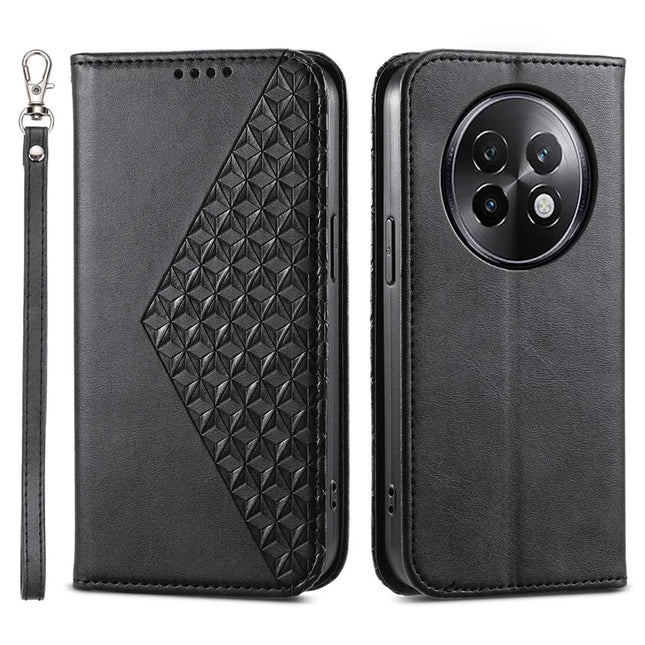 For Realme 13+ 5G Case Calf Texture PU Leather Phone Cover with Wallet - Black