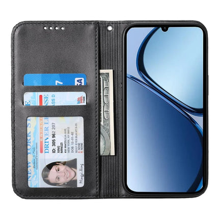 For Realme 13+ 5G Case Calf Texture PU Leather Phone Cover with Wallet