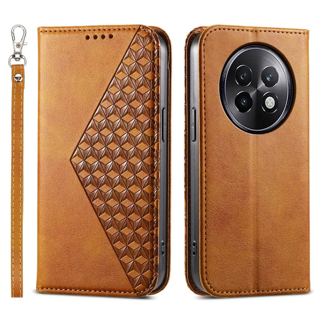 For Realme 13+ 5G Case Calf Texture PU Leather Phone Cover with Wallet - Yellow