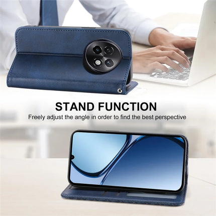 For Realme 13+ 5G Case Calf Texture PU Leather Phone Cover with Wallet