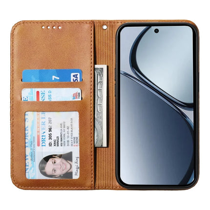 For Realme C75  /  V60 Pro Case Calf Texture PU Leather Phone Cover with Wallet