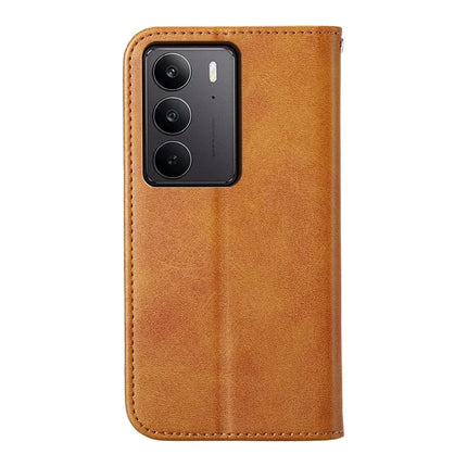 For Realme C75  /  V60 Pro Case Calf Texture PU Leather Phone Cover with Wallet