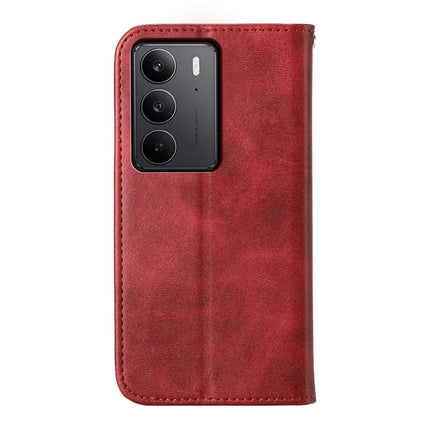 For Realme C75  /  V60 Pro Case Calf Texture PU Leather Phone Cover with Wallet