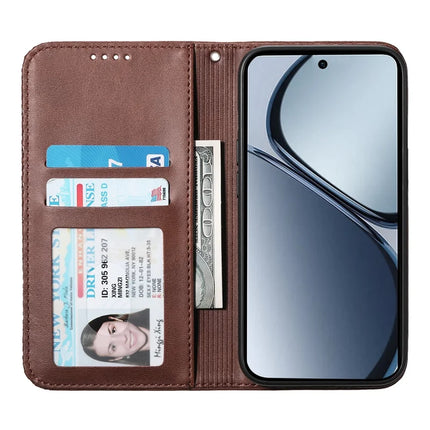 For Realme C75  /  V60 Pro Case Calf Texture PU Leather Phone Cover with Wallet