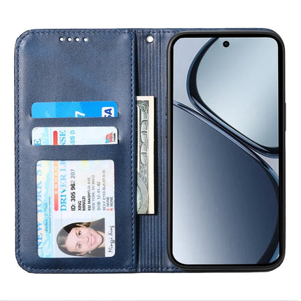 For Realme C75  /  V60 Pro Case Calf Texture PU Leather Phone Cover with Wallet