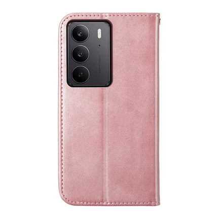 For Realme C75  /  V60 Pro Case Calf Texture PU Leather Phone Cover with Wallet