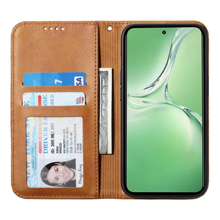For OnePlus 13R 5G Case Calf Texture PU Leather Phone Cover with Wallet