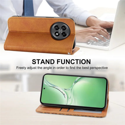 For OnePlus 13R 5G Case Calf Texture PU Leather Phone Cover with Wallet