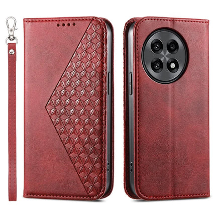 For OnePlus 13R 5G Case Calf Texture PU Leather Phone Cover with Wallet - Red