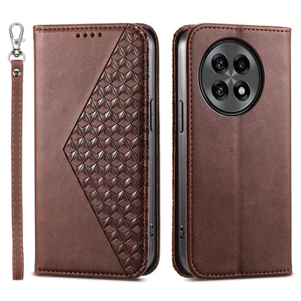 For OnePlus 13R 5G Case Calf Texture PU Leather Phone Cover with Wallet - Brown