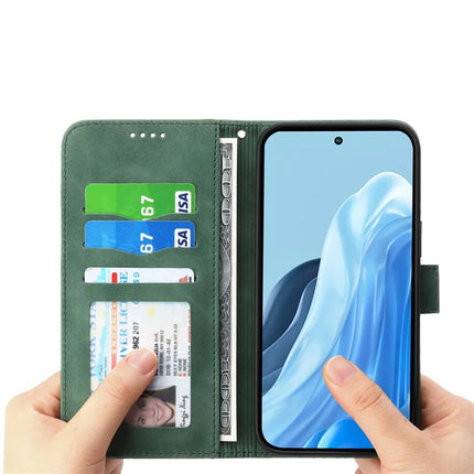 DIERFENG DF-03 For Motorola Moto G15 4G Leather Case Lines Imprint Wallet Phone Cover
