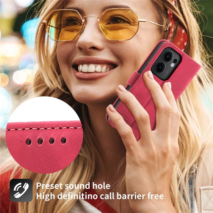 DIERFENG DF-03 For Oppo Reno13 F 5G Leather Case Lines Imprint Wallet Phone Cover