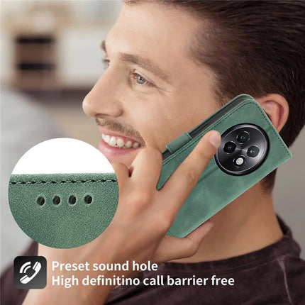 DIERFENG DF-03 For Realme 13+ 5G Leather Case Lines Imprint Wallet Phone Cover