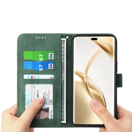 DIERFENG DF-03 For Honor Magic7 Lite 5G / X9c 5G / X60 Pro 5G Leather Case Lines Imprint Wallet Phone Cover