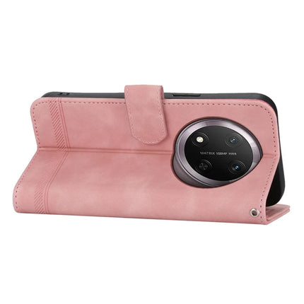 DIERFENG DF-03 For Honor Magic7 Lite 5G / X9c 5G / X60 Pro 5G Leather Case Lines Imprint Wallet Phone Cover