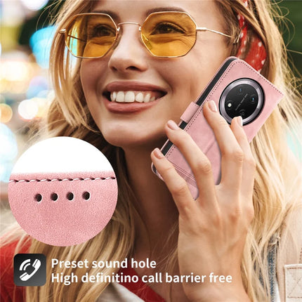 DIERFENG DF-03 For Honor Magic7 Lite 5G / X9c 5G / X60 Pro 5G Leather Case Lines Imprint Wallet Phone Cover